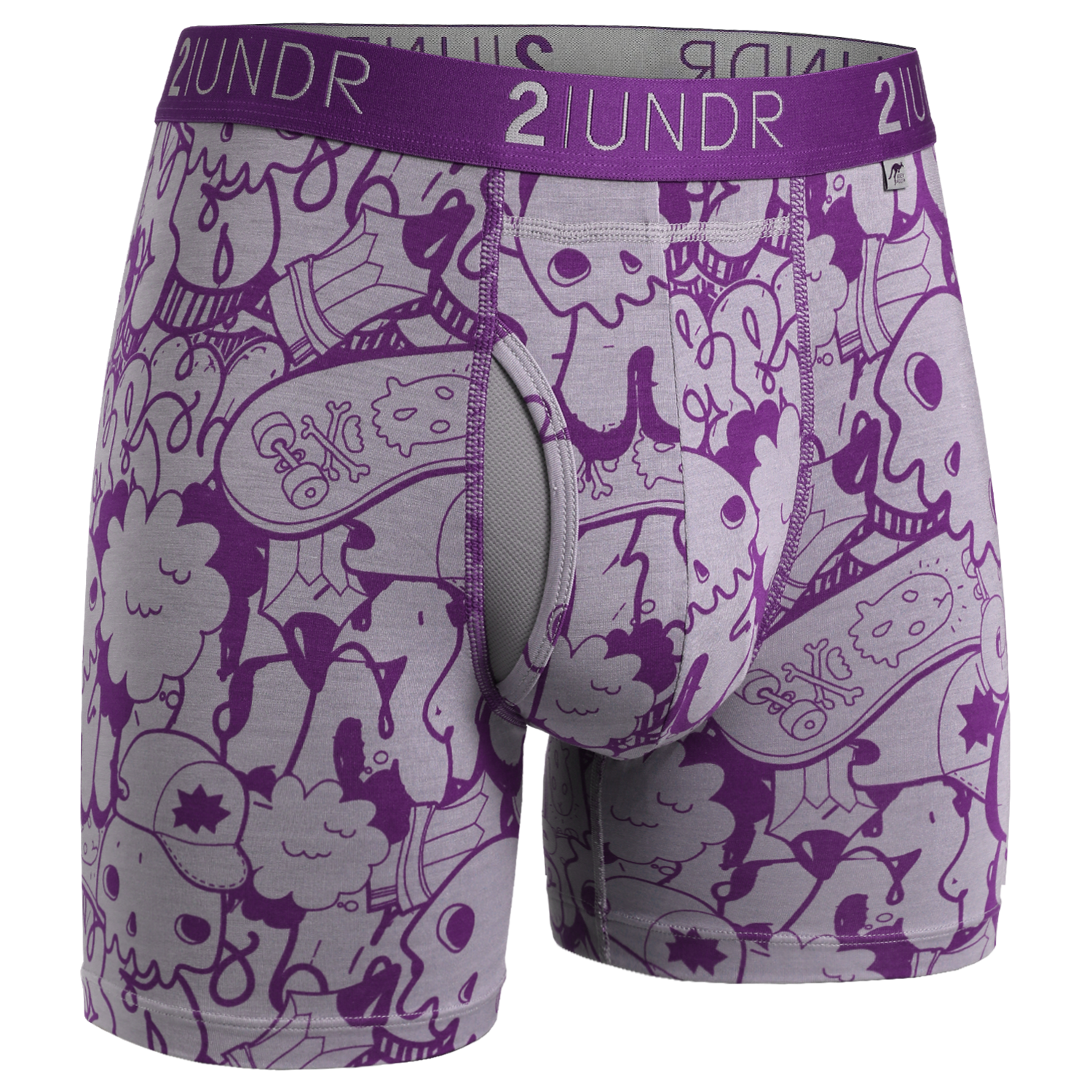2UNDR - Printed Swing Shift Boxers Skulled