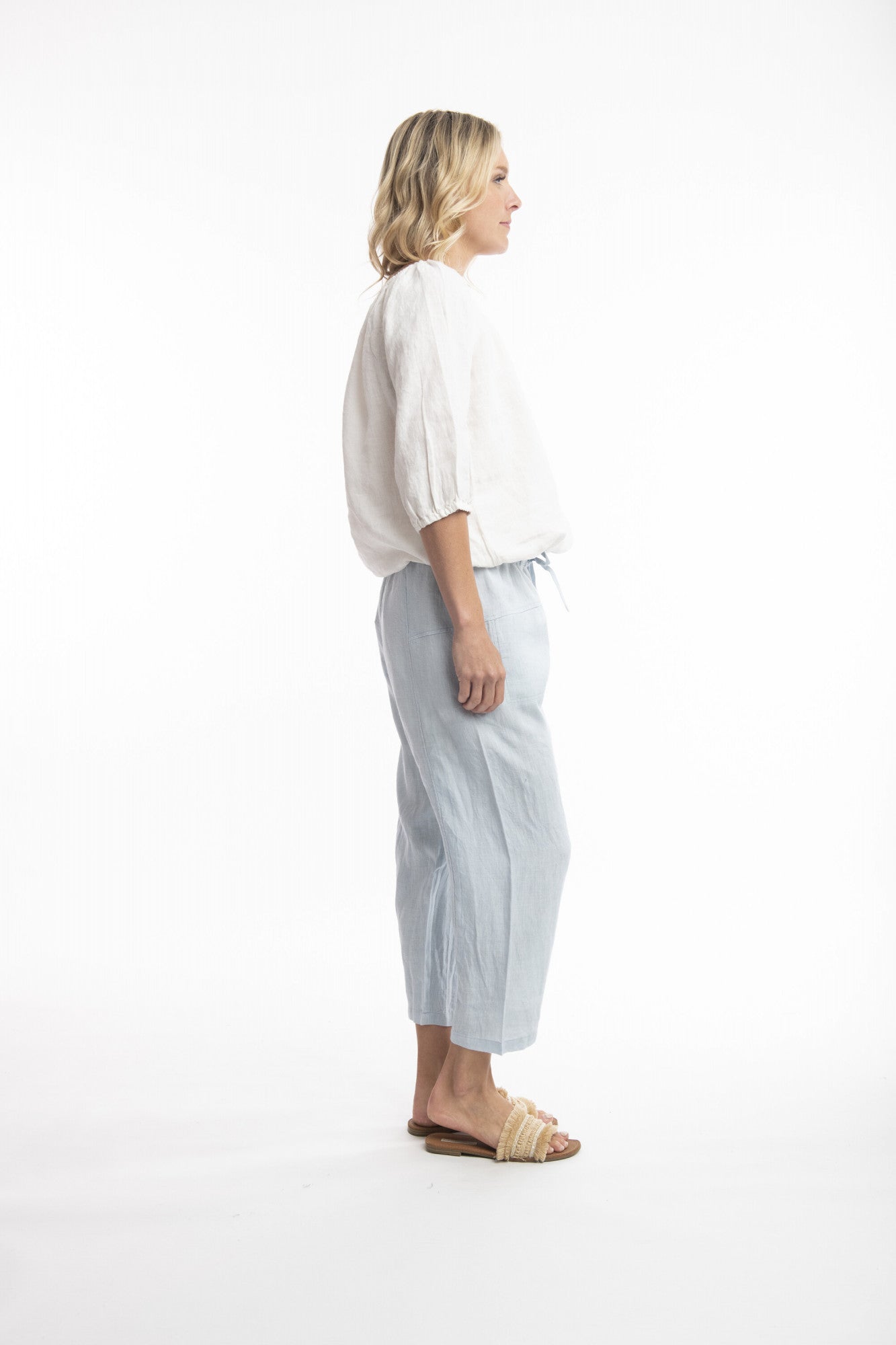 Orientique - Linen Pocket Pant - all things being eco chilliwack canada - women's clothing and accessories boutique - eco friendly and fair trade fashion