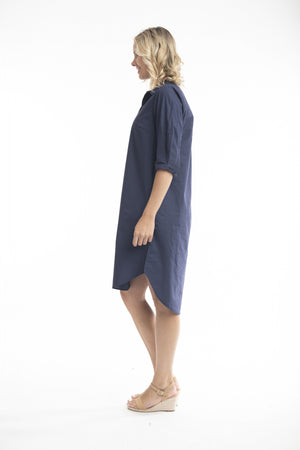 Orientique - Essentials Shirt Dress - all things being eco chilliwack canada - women's clothing and accessories store - organic cotton and fair trade