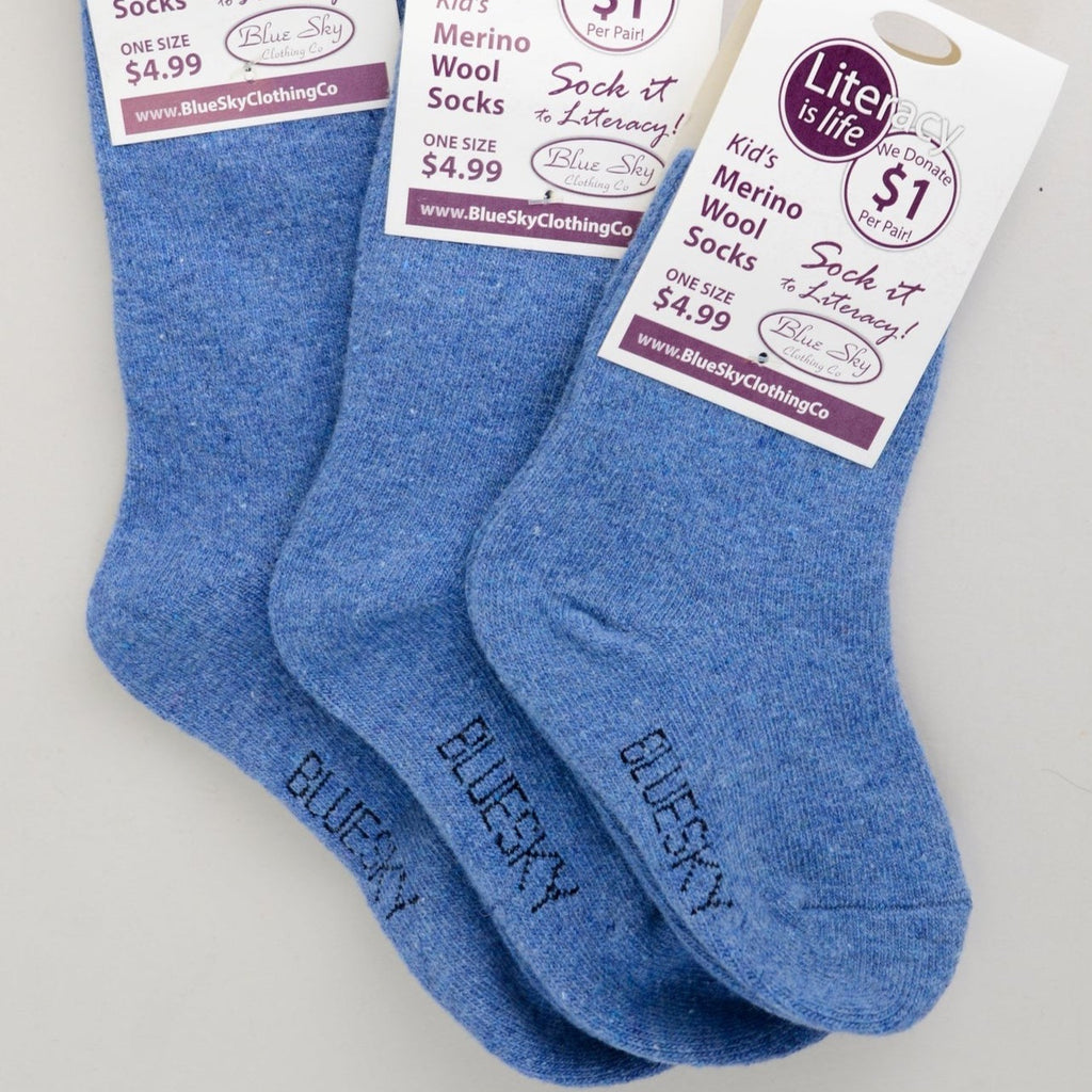 Blue Sky - Kid's Merino Wool Socks  Children's Natural Footwear – All  Things Being Eco