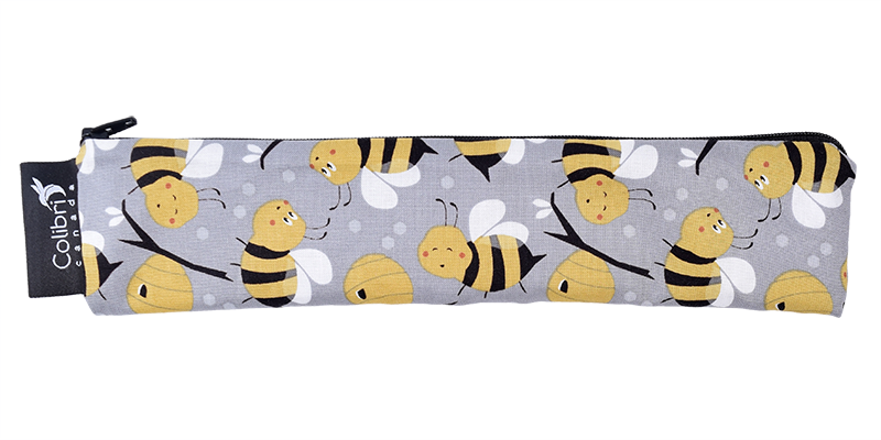 Colibri Wide 11" Reusable Straw/Snack Bag Bumble Bee