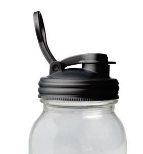 ReCap-All Things Being Eco- Mason Jar- Pour Lid- black- Sustainable Living 