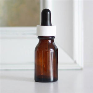 All Things Being Eco - Amber Boston Round Glass Bottle with Dropper