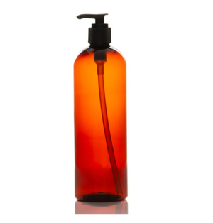 All Things Being Eco - 16oz. (500ml) Amber PET Bullet Bottle with Pump All Things Being Eco
