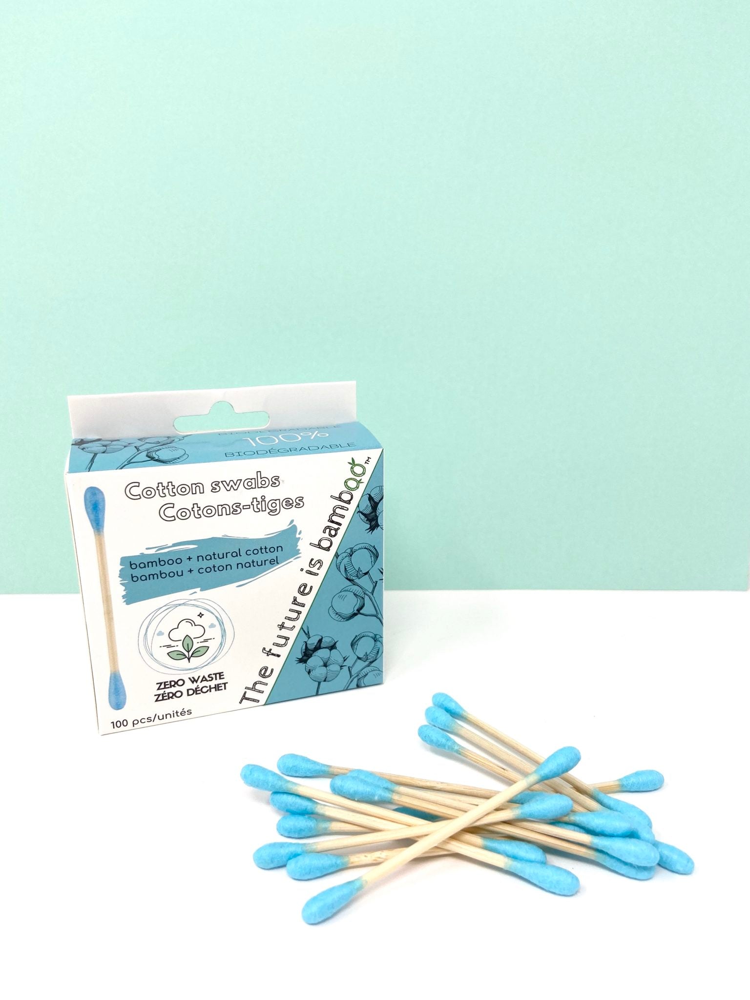 The Future is Bamboo - Bamboo + Organic Cotton Biodegradable Cotton Swabs All Things Being Eco Chilliwack Zero Waste Specialty Store