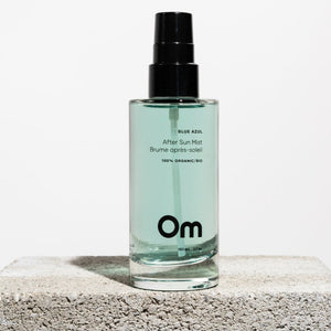 om organics - blue azul after sun mist - all things being eco chilliwack - paraben free - sulfate free - canadian made - organic