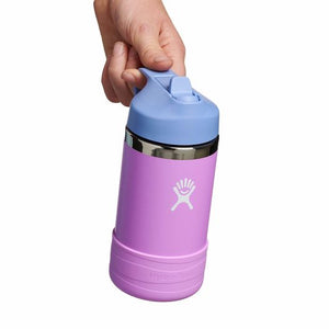 Hydro Flask - 12oz. Kids Wide Mouth Straw Cap And Boot Insulated Bottle - anemone purple