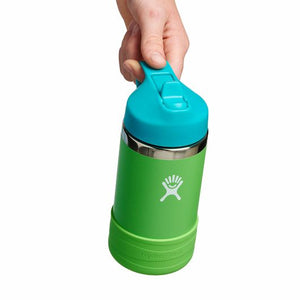 Hydro Flask - 12oz. Kids Wide Mouth Straw Cap And Boot Insulated Bottle - grass
