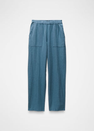 Prana - June Day Pant - all things being eco chilliwack - women's sustainable and fair trade clothing and accessories store - organic cotton & hemp fabric - high tide blue color detail