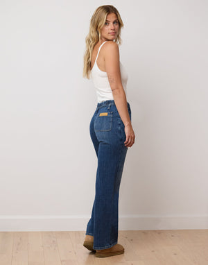 Second Yoga Jeans - Classic Rise Lily Wide Leg Sunday - eco friendly jeans