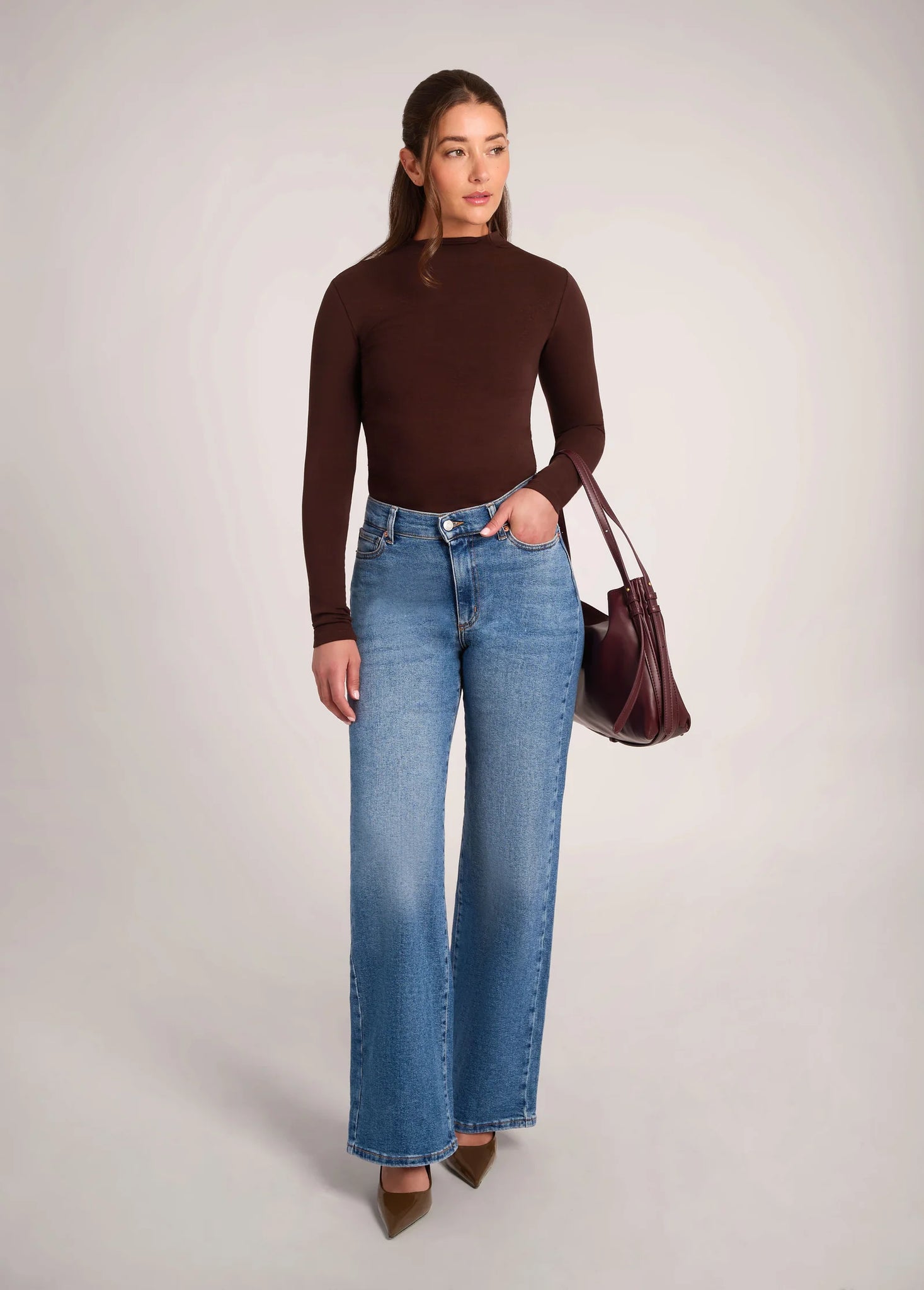 Second Yoga Jeans - Classic Rise Lily Wide Leg - Jersey