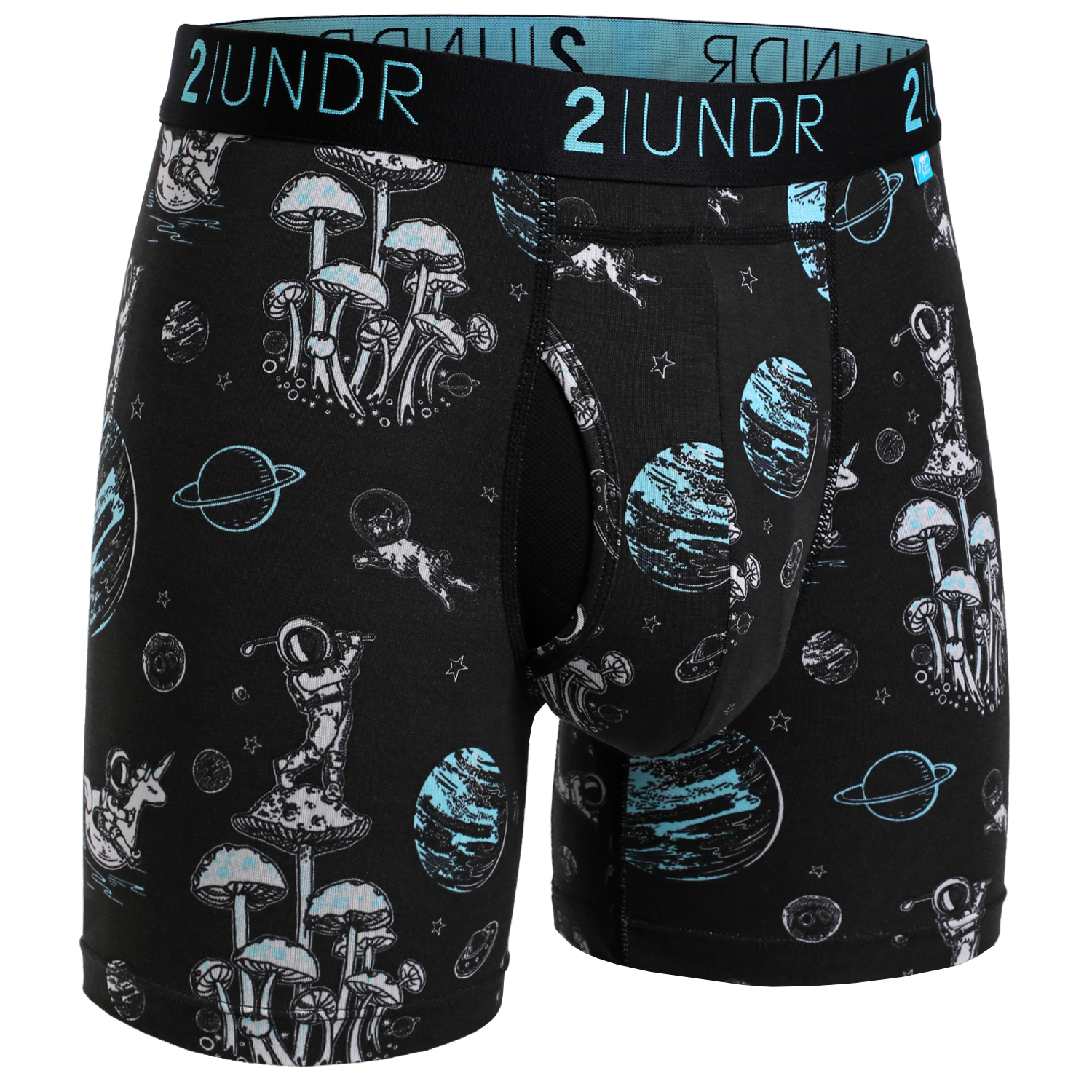 2UNDR - Printed Swing Shift Boxers Space Golf