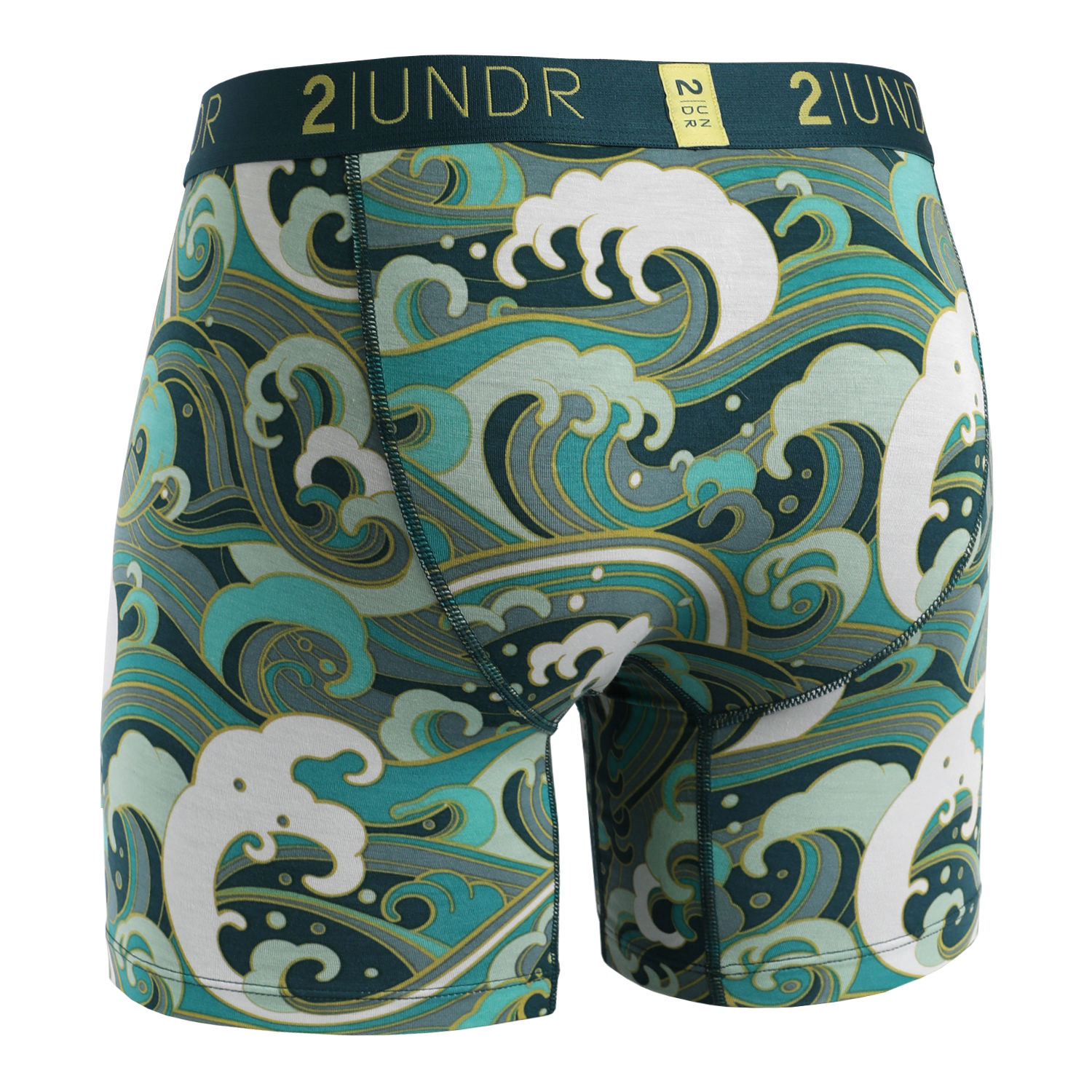 2UNDR - Printed Swing Shift Boxers White Caps - all things being eco chilliwack