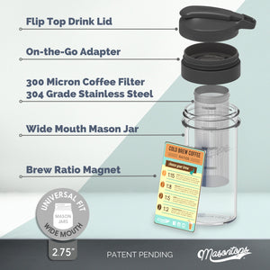 Masontops - Cold Brew Coffee Kit - all things being eco chilliwack