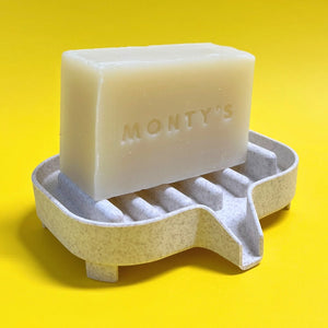 Monty's Bags - Natural Pet Shampoo Bar & Wheat Straw Soap Dish Set