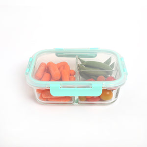 Life Without Waste - Glass Divided Lunch Container With Leakproof Lid