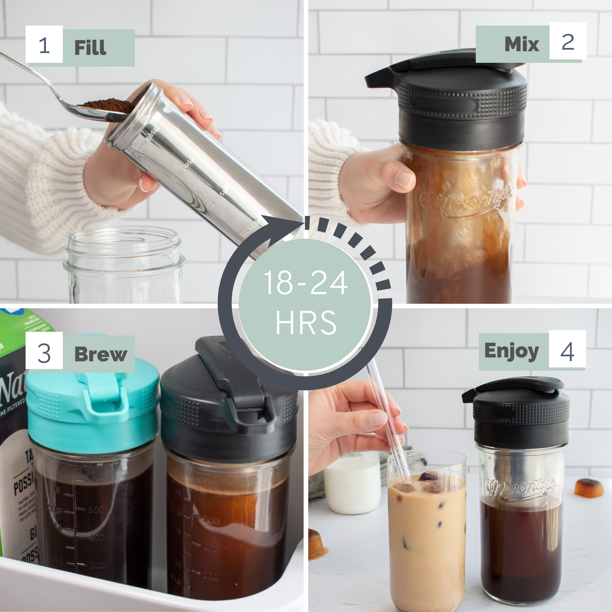 Masontops - Cold Brew Coffee Kit - all things being eco chilliwack - mason jar accessories