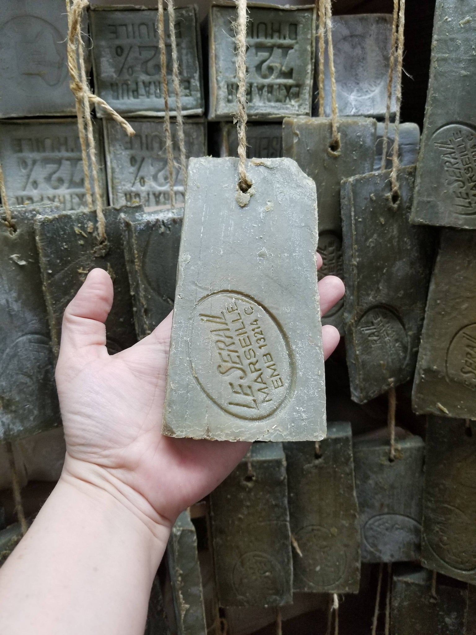 Au Savon De Marseille - Slice of Authentic Marseille Olive Oil Soap on Rope