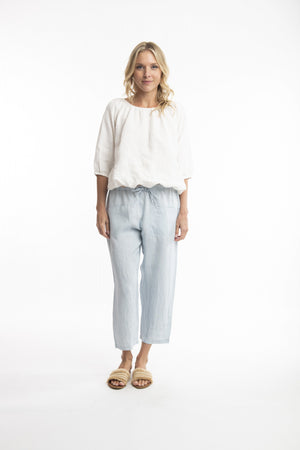 Orientique - Linen Pocket Pant - all things being eco chilliwack canada