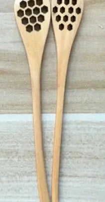 EastVan Bees - Hex Hole Wooden Honey Dipper/Spoon