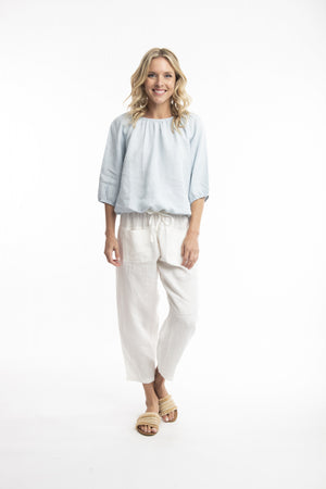 Orientique - Linen Top - all things being eco chilliwack canada