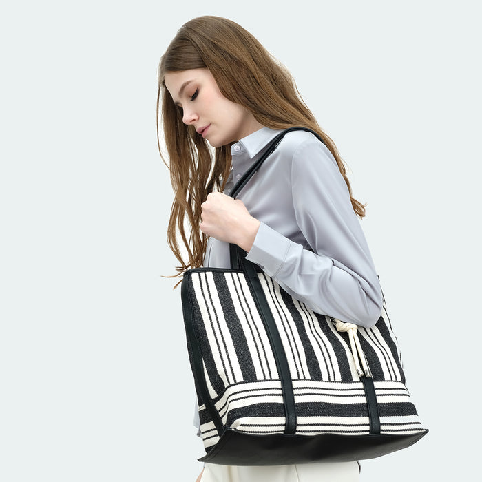 Co-Lab - Stripes Shay Tote - all things being eco chilliwack