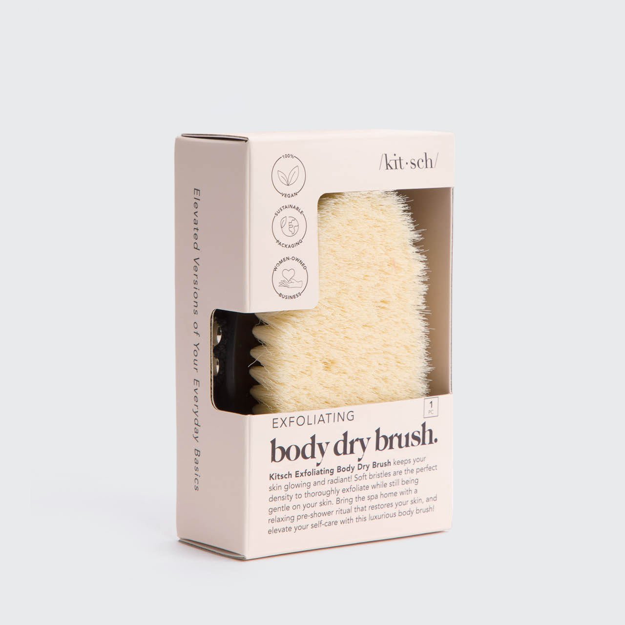 Kitsch - Body Dry Brush - all things being eco - vegan spa accessories - natural skincare - natural exfoliation