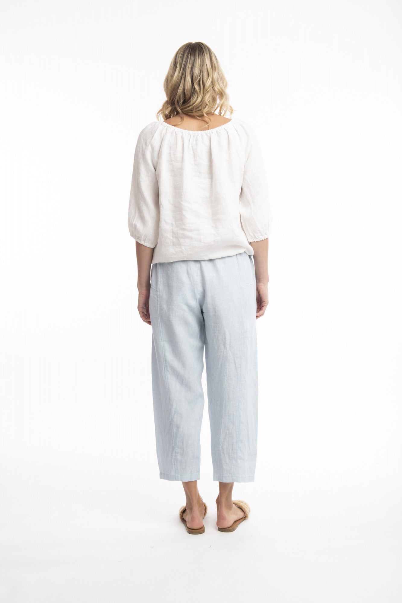 Orientique - Linen Pocket Pant - all things being eco chilliwack canada - women's clothing and accessories boutique