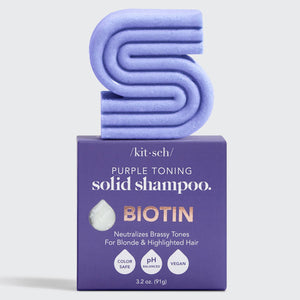 Kitsch - Purple Toning Biotin Shampoo Bar - all things being eco chilliwack - natural haircare and shampoo - purple toning shampoo