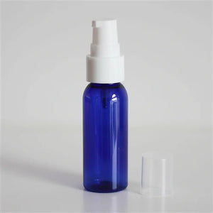 All Things Being Eco - 1oz. Blue PET Bullet Bottle with Treatment Pump