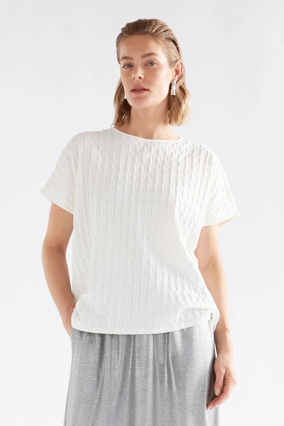 Elk The Label - Orta Boxy Textured Tee Shirt