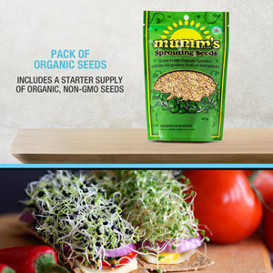 Masontops - Bean Sprouting Starter Kit - all things being eco chiliwack - mason jar accessories - use with Mumm's sprouts