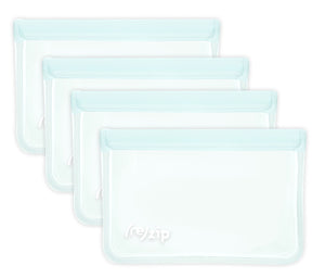 (re)zip - Lay Flat Lunch Leakproof Reusable Half Gallon Deli Bags 4 Pack