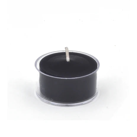 Honey Candles - Black Beeswax Tealight Candle - Clear Cup