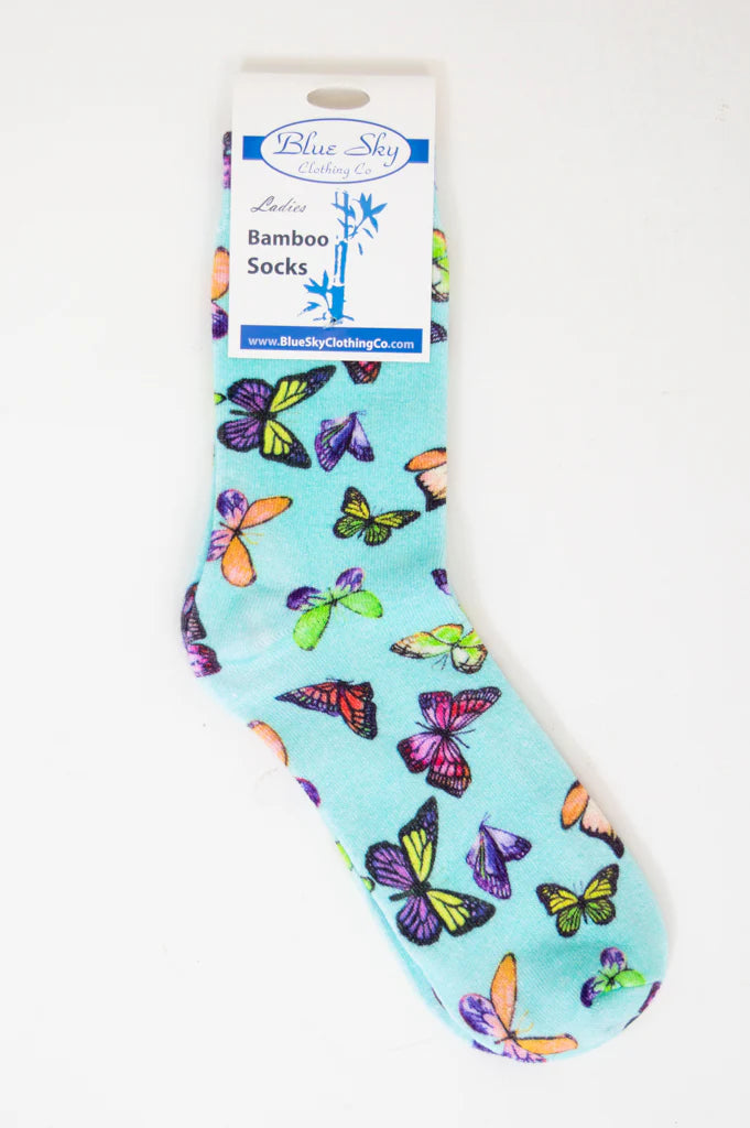 Blue Sky - Ladies Printed Bamboo Dress Socks