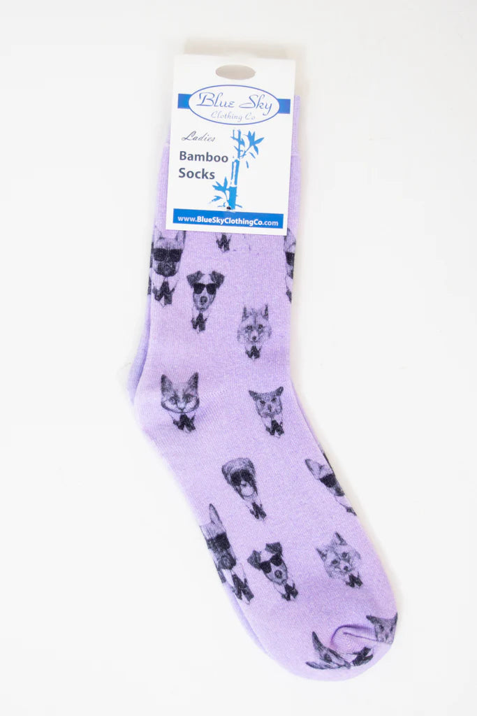 Blue Sky - Ladies Printed Bamboo Dress Socks
