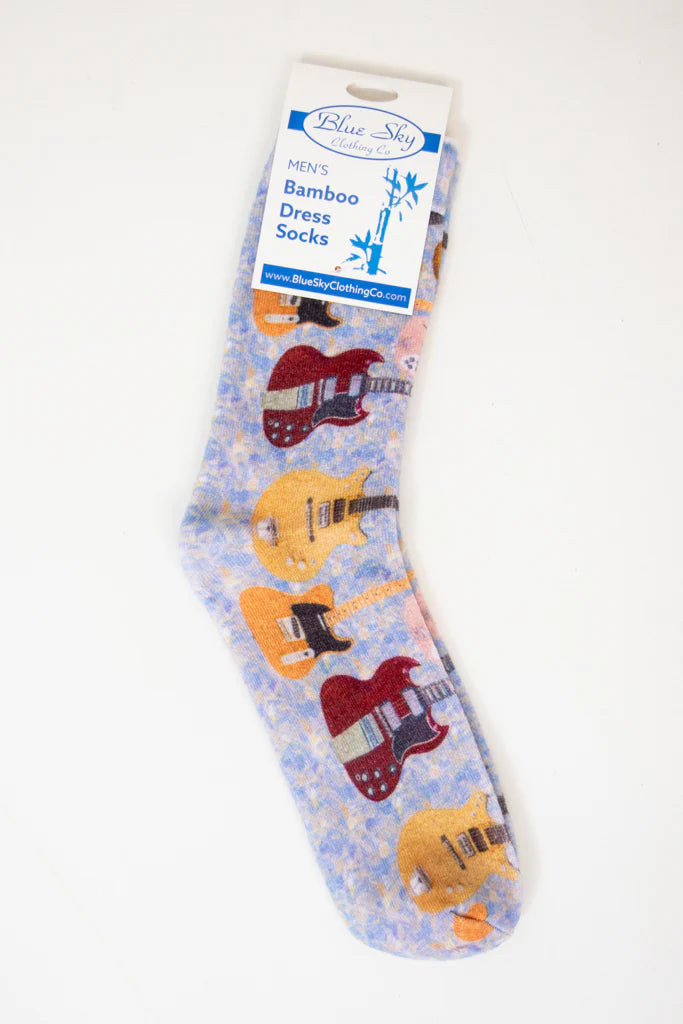 Blue Sky - Men's Printed Bamboo Dress Socks