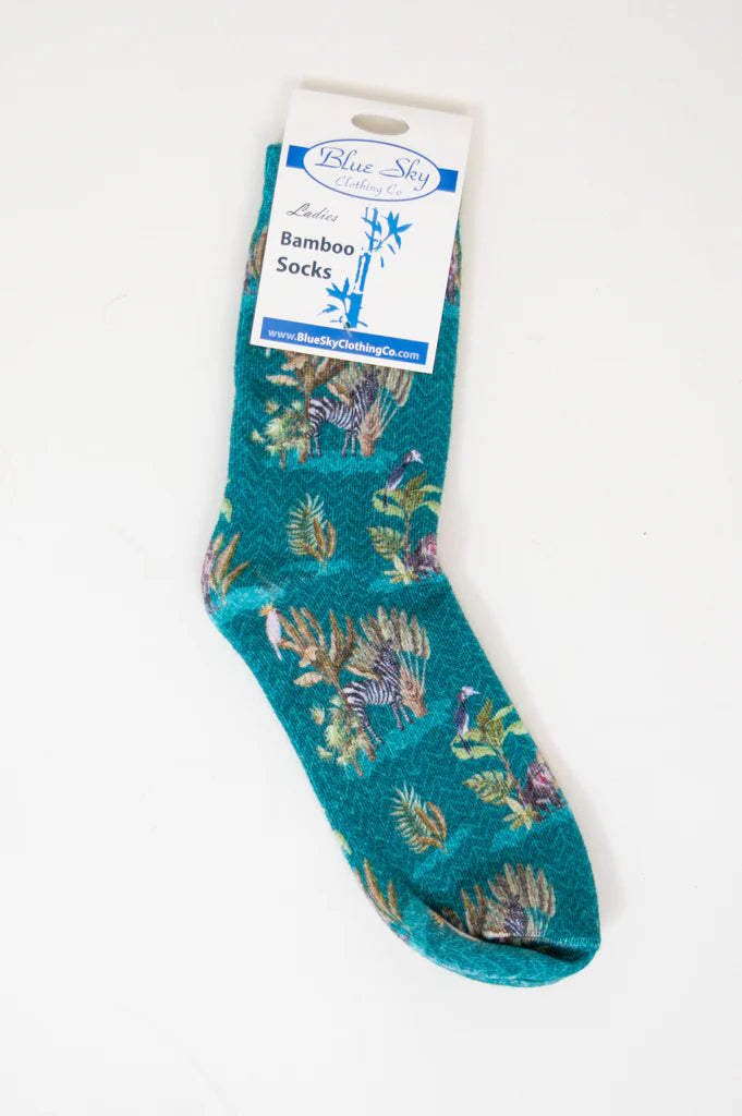 Blue Sky - Ladies Printed Bamboo Dress Socks