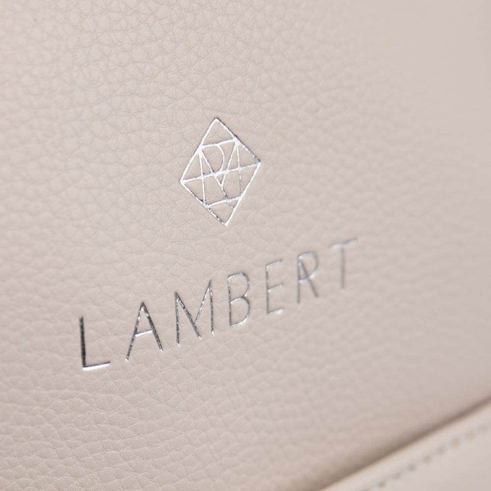 Lambert - The Charlie 3-in-1 Handbag - all things being eco chilliwack - Canadian designed vegan purses - cruelty free fashion - logo detail