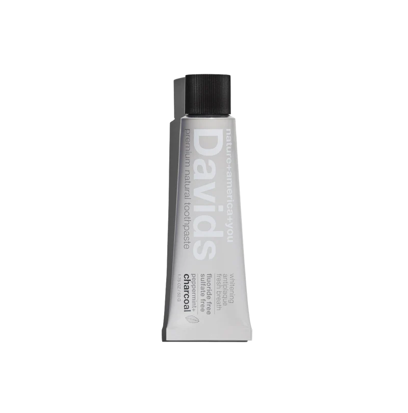 Davids - Premium Peppermint + Charcoal Natural Toothpaste