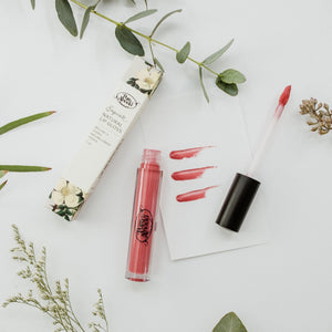 Pure Anada - Exquisite Natural Matte Lip Gloss Pomegranate - all things being eco chilliwack canada