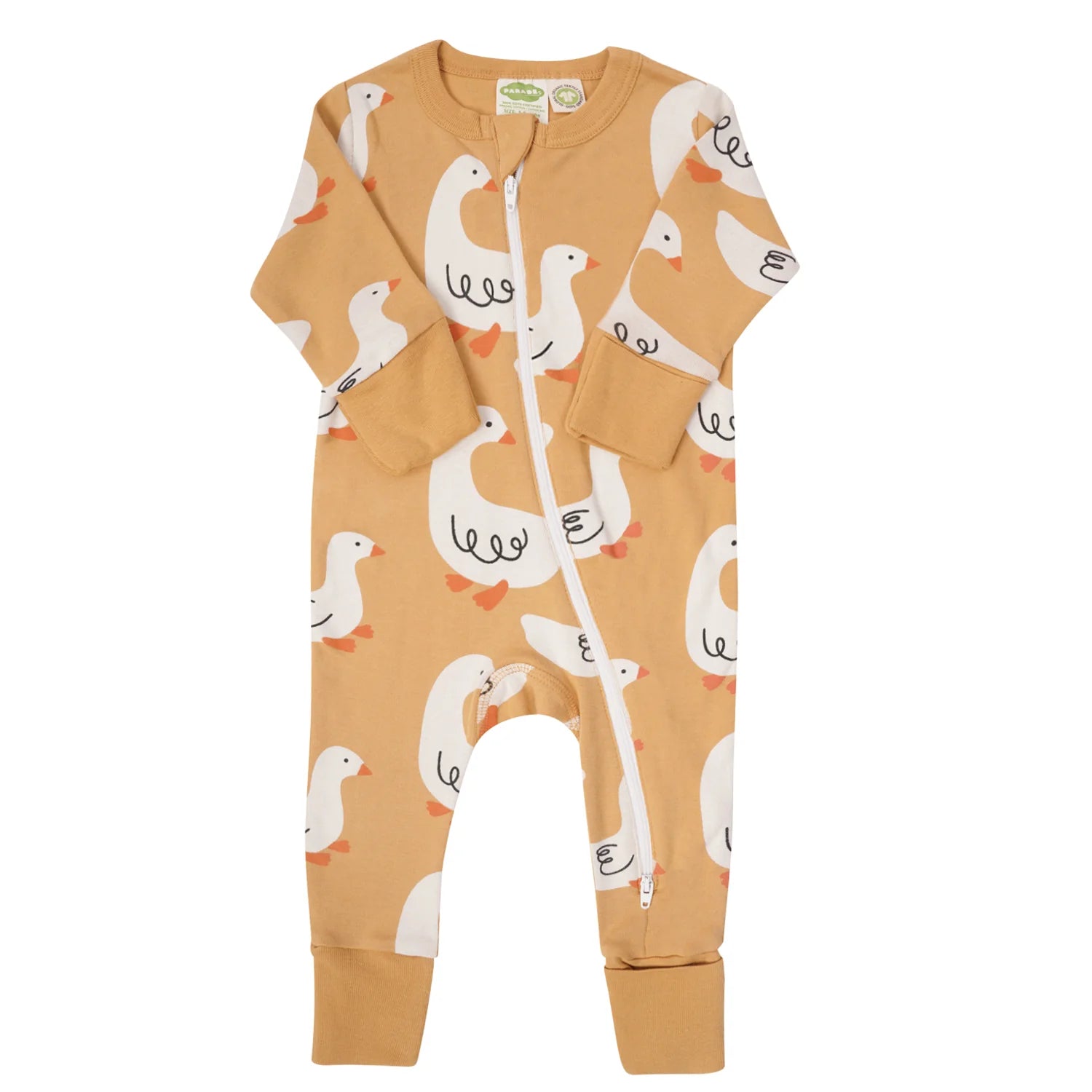 Parade Organics -  Organic Cotton Signature Print Long Sleeve 2-Way Zipper Romper