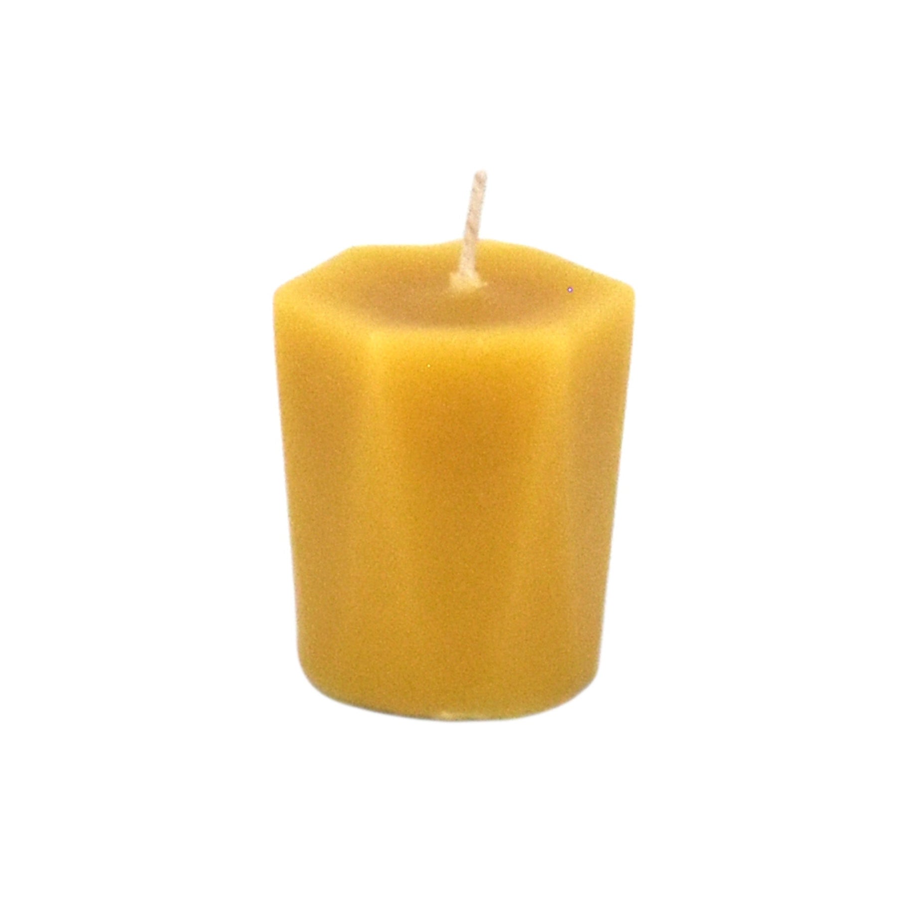 Honey Candles - 2" Natural Hexagon Votive Beeswax Candles