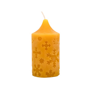 Honey Candles - Snowflake Pillar Candle