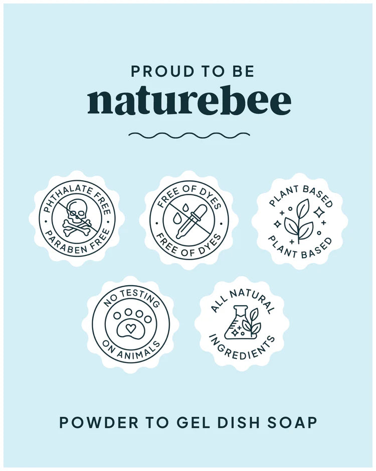 Nature Bee Clean - Powder to Gel Kitchen Dish Soap - Honey Clementine