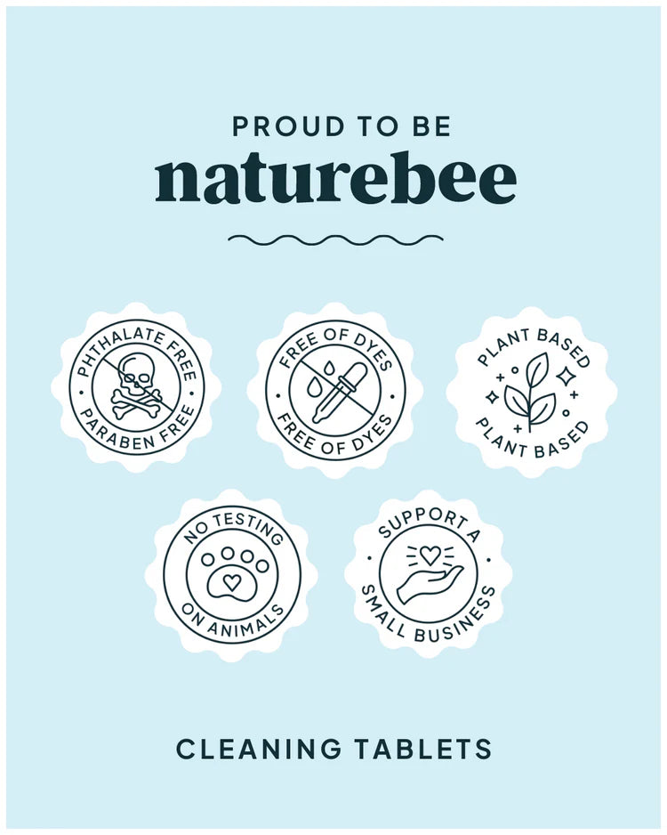 Nature Bee Clean - 500ml Glass Bathroom Cleaning Spray Kit