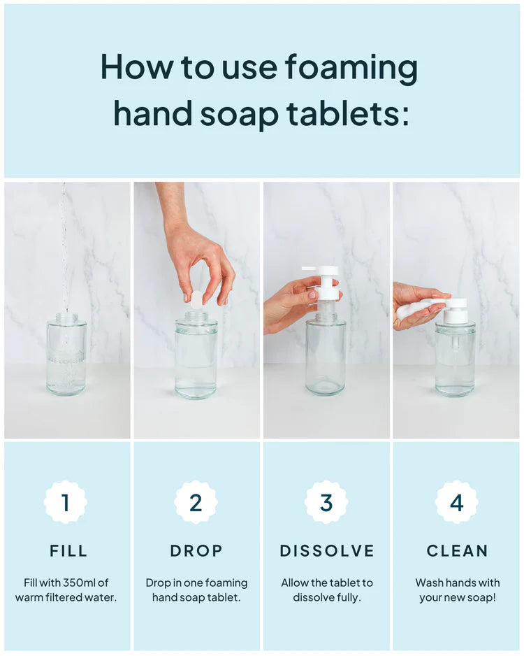 Nature Bee Clean - Foaming Hand Soap Kits (squared-top glass bottle)