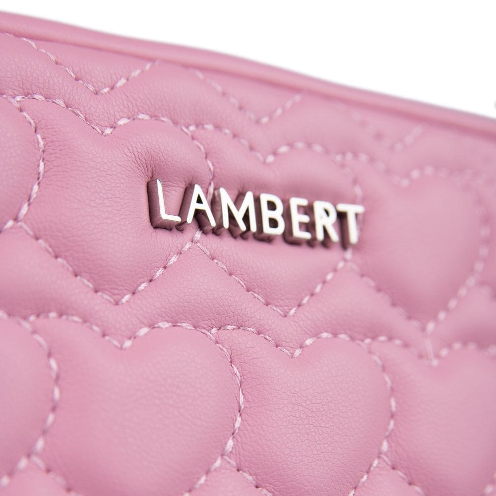 Lambert - The Rosie Quilted Toiletry Bag - all things being co chilliwack - vegan travel accessories, purses and wallets - women's clothing store - whisper pink detail