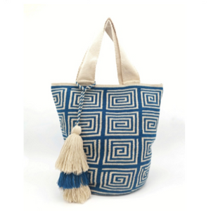 Woven Wildly - Wayuu Tote Indigo Mochila