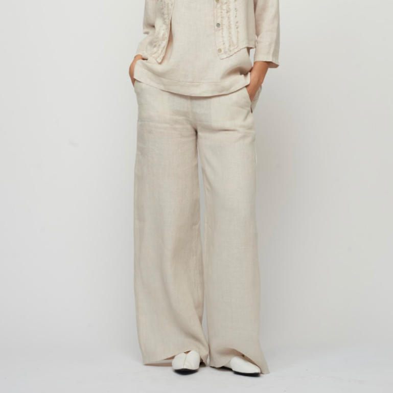 Pistache - Linen High Waisted Pant – All Things Being Eco